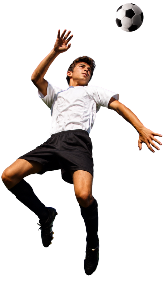 Garoto com bola de futebol