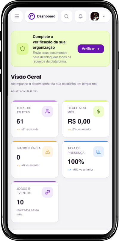 Dashboard ROOTZ no celular